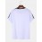 Mens Smile Face Print Side Stripe Street Short Sleeve T-Shirts