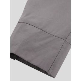 Mens Long Sleeve Ethnic Robe Solid Color Long T shirts