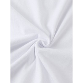 Mens 100% Cotton Mushroom Pattern Plain Short Sleeve T-Shirt