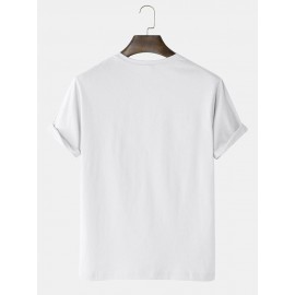 Mens Cartoon Animal Graphic Short Sleeve 100% Cotton T-Shirts