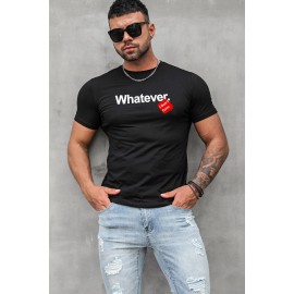 Black Whatever I Don't Care Short Sleeve Men's T Shirt