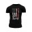 Black Racing Dirt Track Flag Graphic Print Slim Fit Men's T Shirt