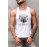 White COWBOY Western Steer Head Print Men's Tank Top